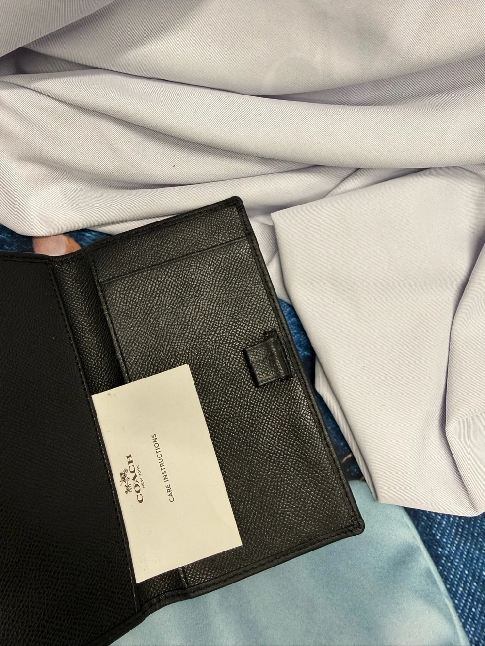 (new+card) Coach Black Signature Monogram Card / Cash Holder with Logo Jacquard